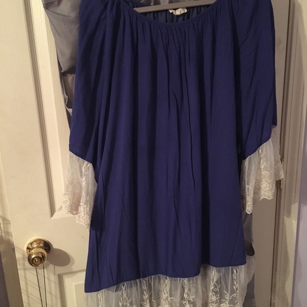 Boutique Women’s Large Lace Royal Blue Dress